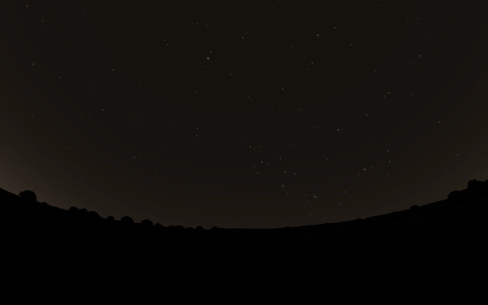 The same sky at Bortle 7, suburban and urban transition