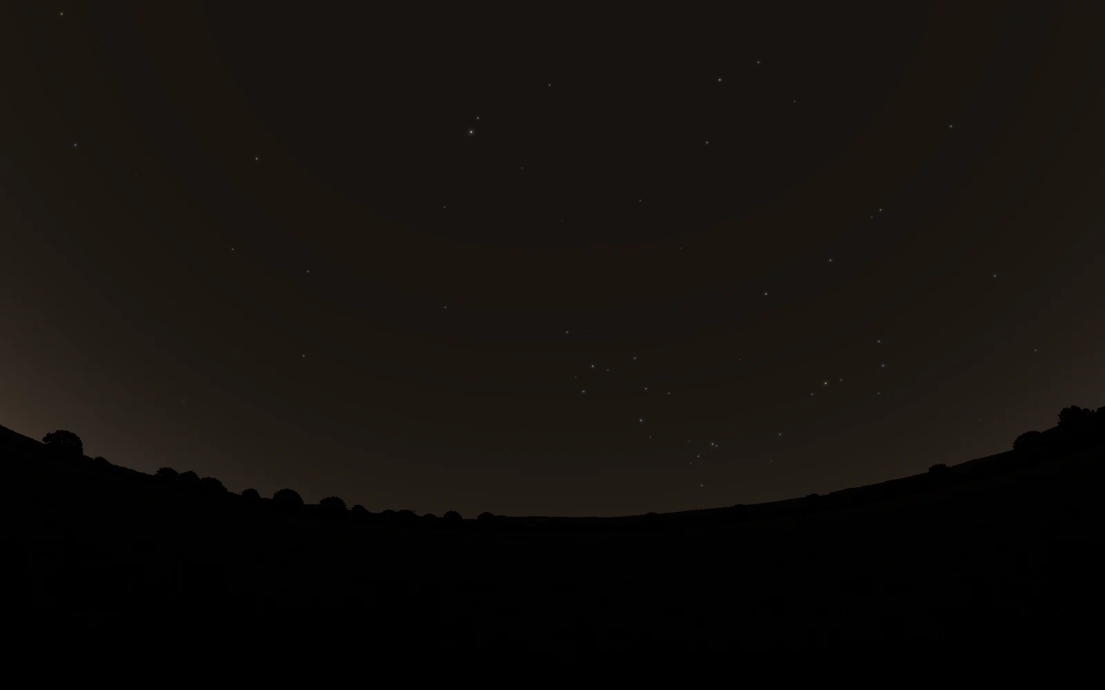 The same sky at Bortle 9, inner-city sky