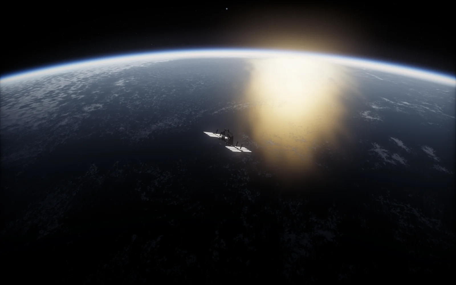 The ISS from outside, from the screensaver