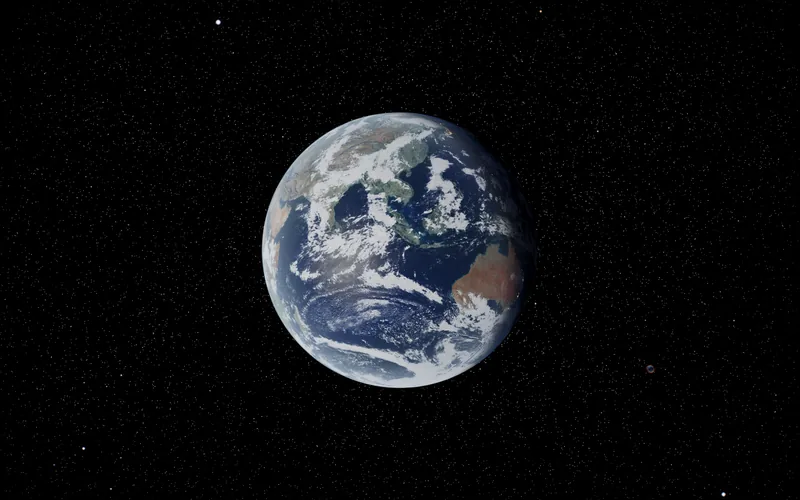 Earth, rendered in the 3D viewer
