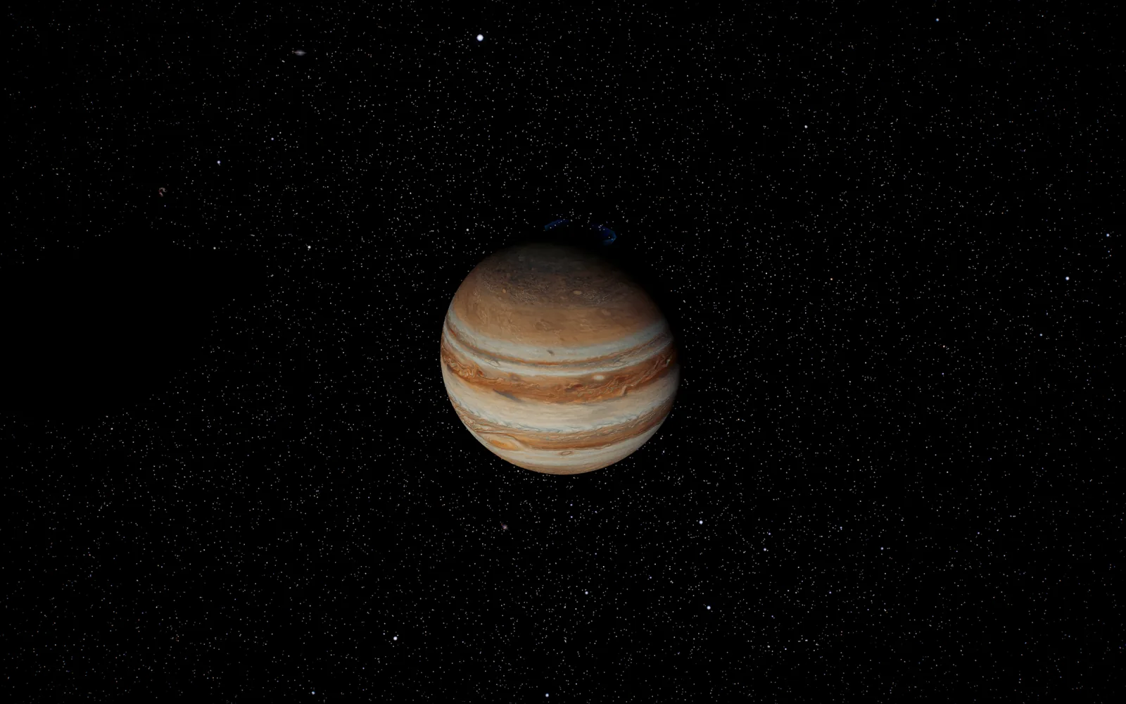 Jupiter, rendered by the Our Solar System viewer