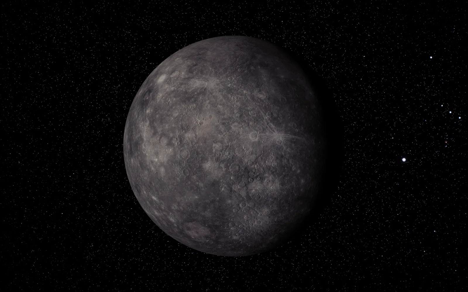 A close pass, stopped where the surface map runs out of detail.