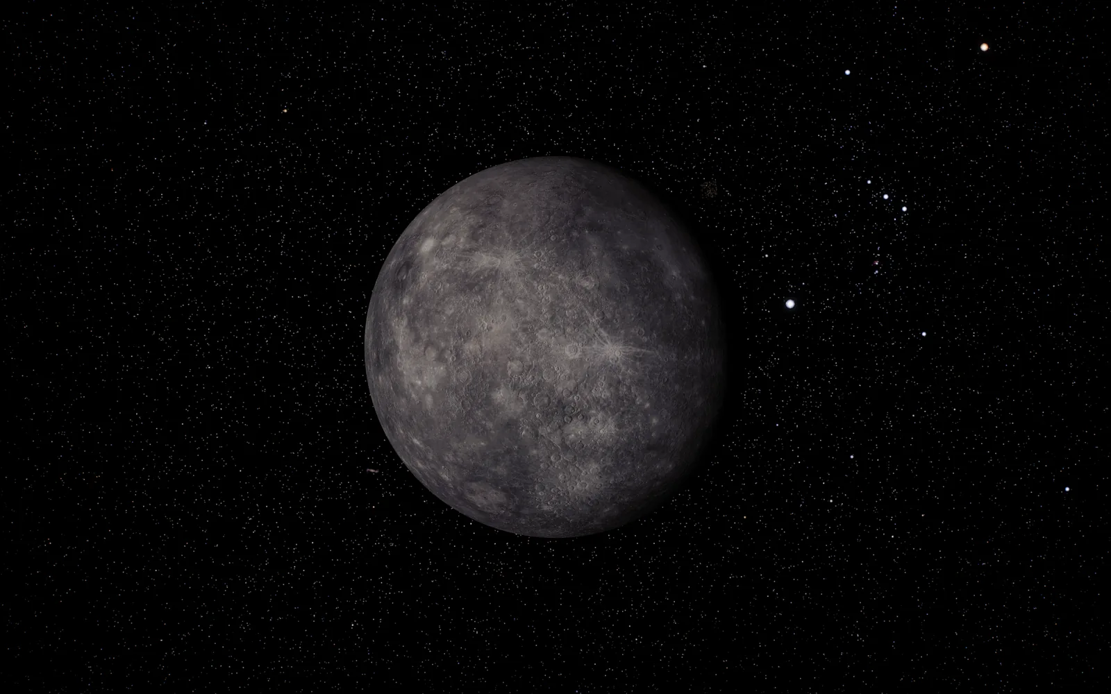 Mercury, rendered in the screensaver