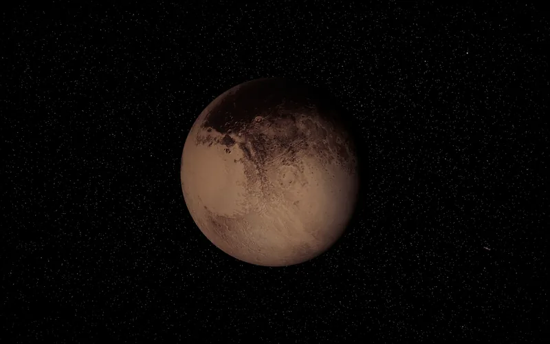 Pluto, rendered in the 3D viewer