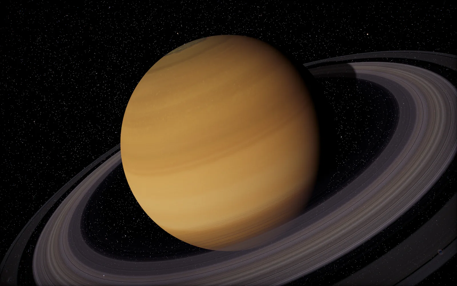 Saturn up close, rendered in the viewer