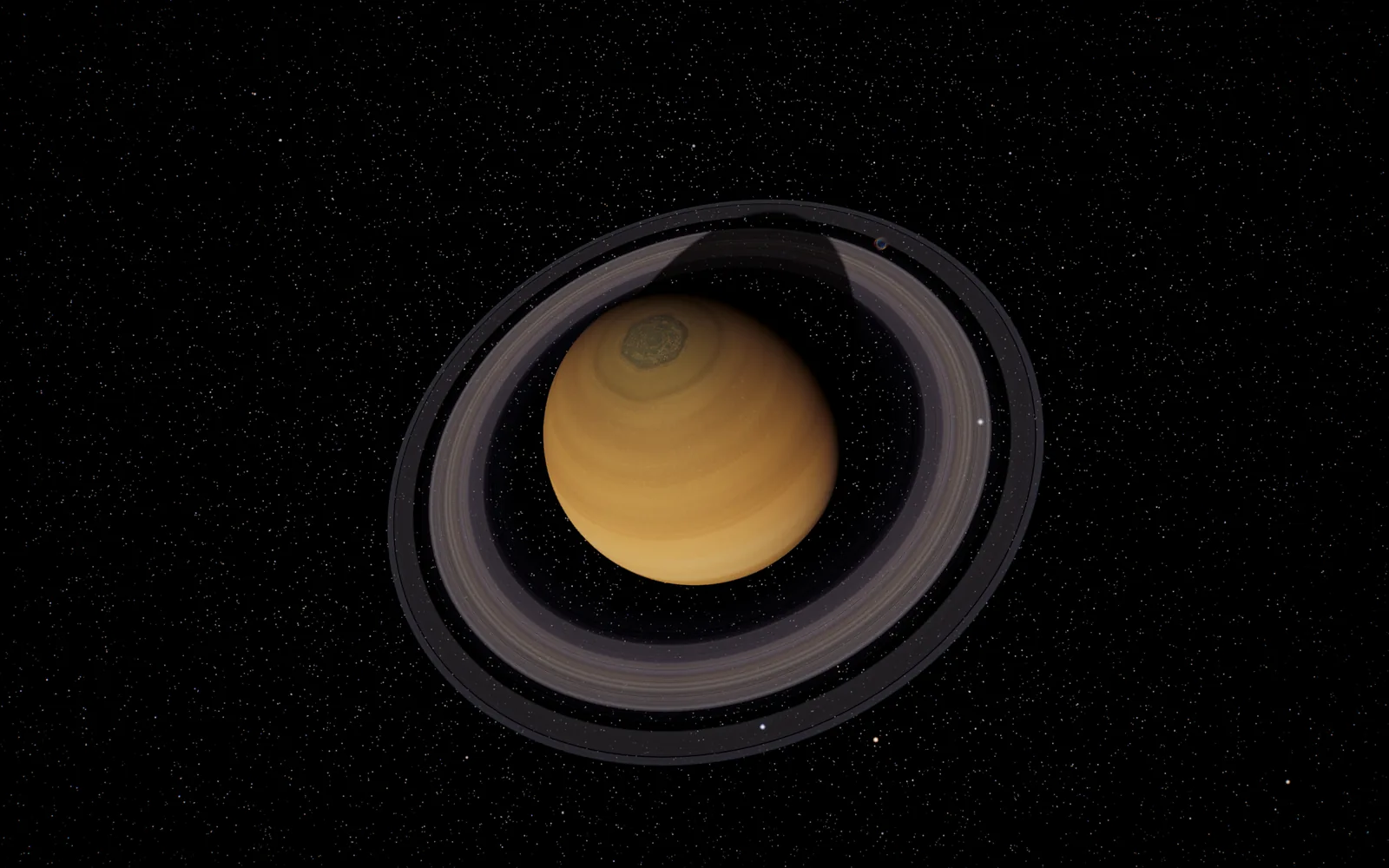 Saturn, rendered by the Our Solar System viewer