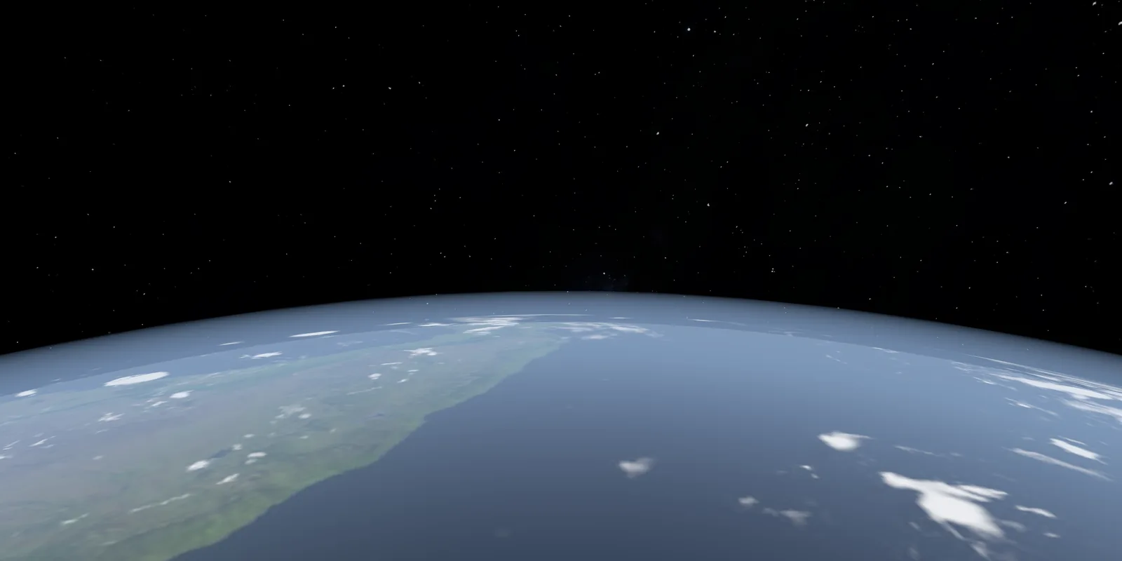 The Earth below, seen from orbit, an environment in the Vision Pro app