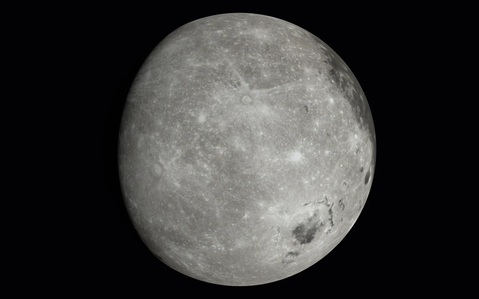 The Moon, rendered by the app