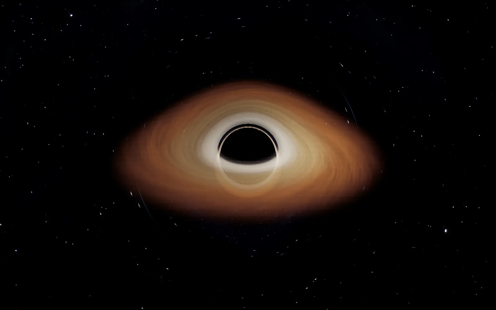 Black hole live wallpaper for Mac: From higher above the disc