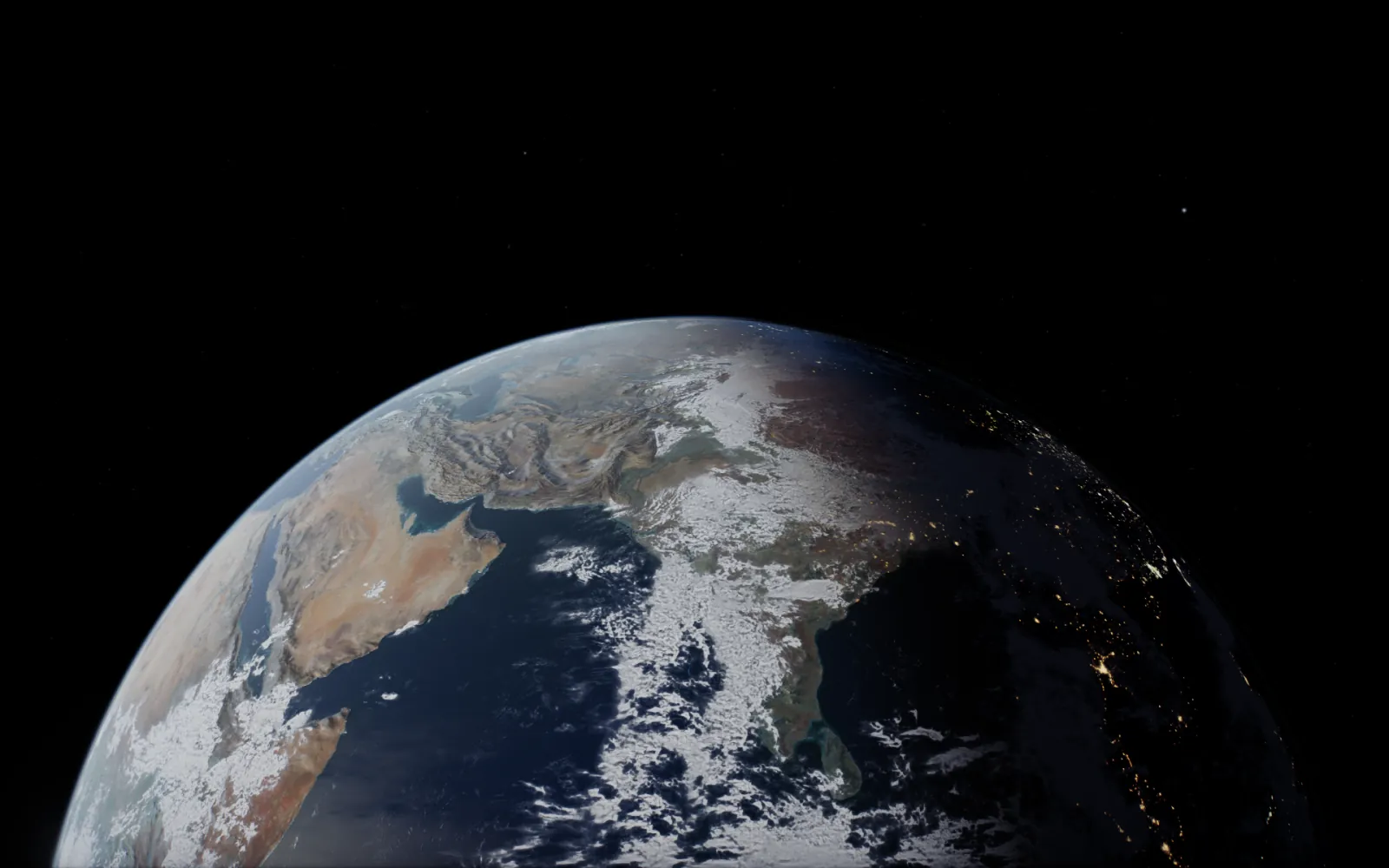 Earth live wallpaper for Mac: Over the limb