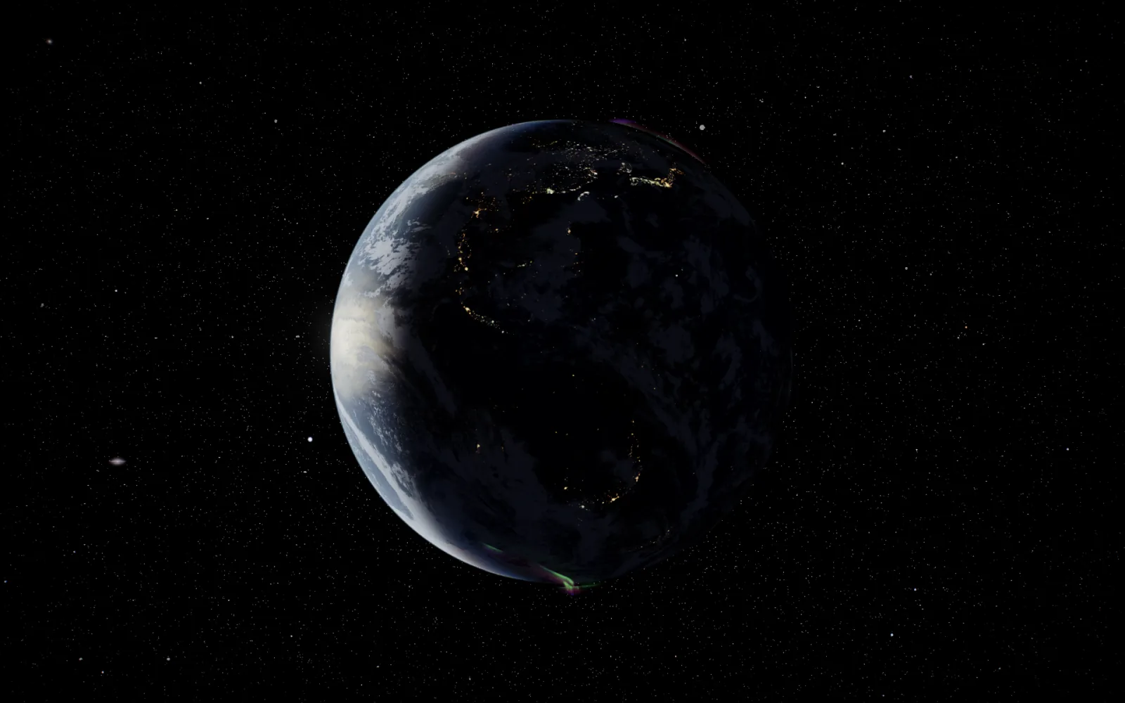 Earth live wallpaper for Mac: Crescent