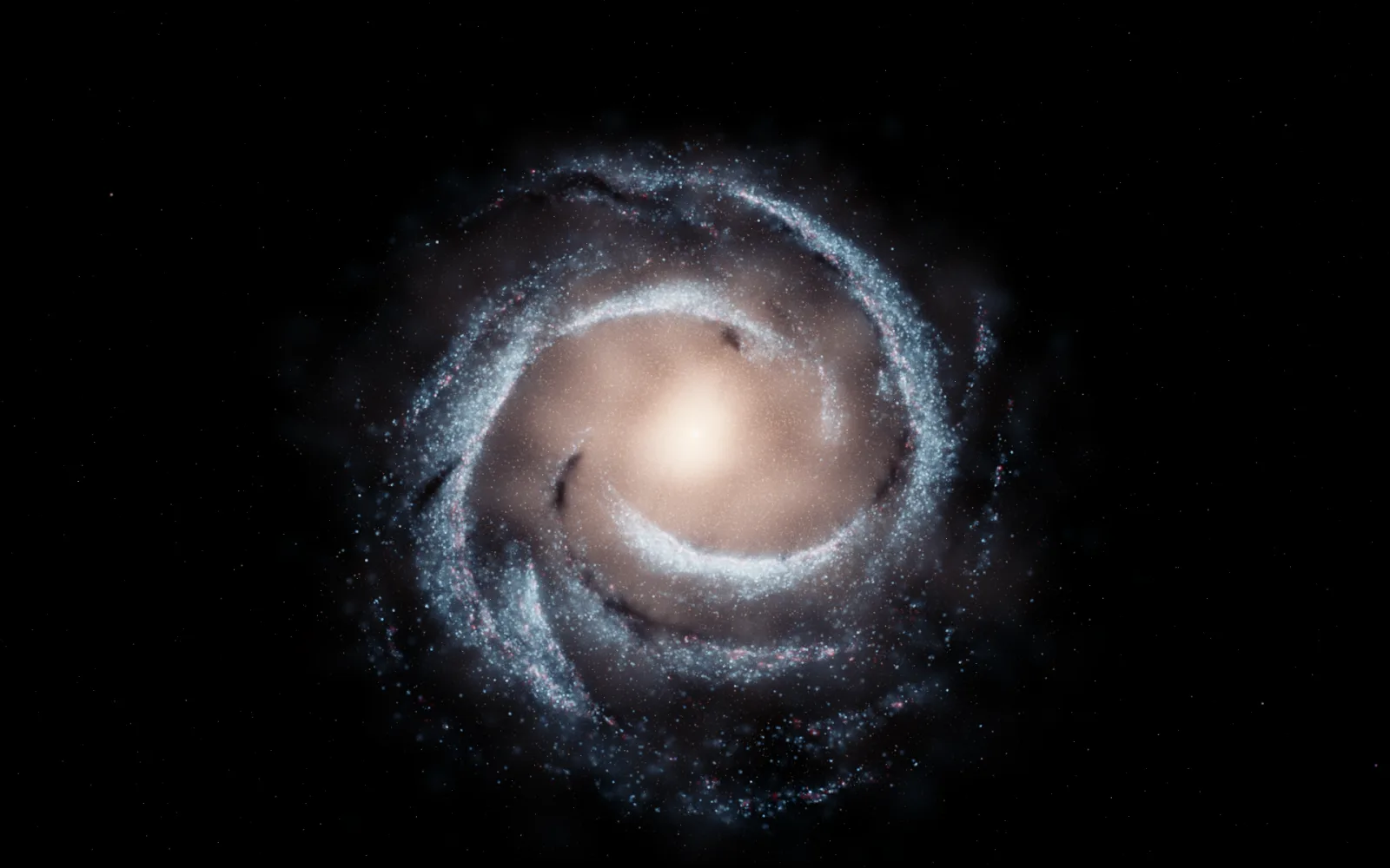 The Milky Way from outside, built from stars and dust