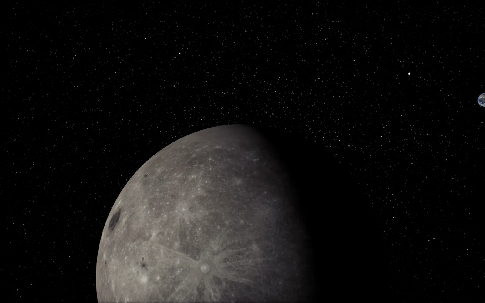 Moon live wallpaper for Mac: Over the limb