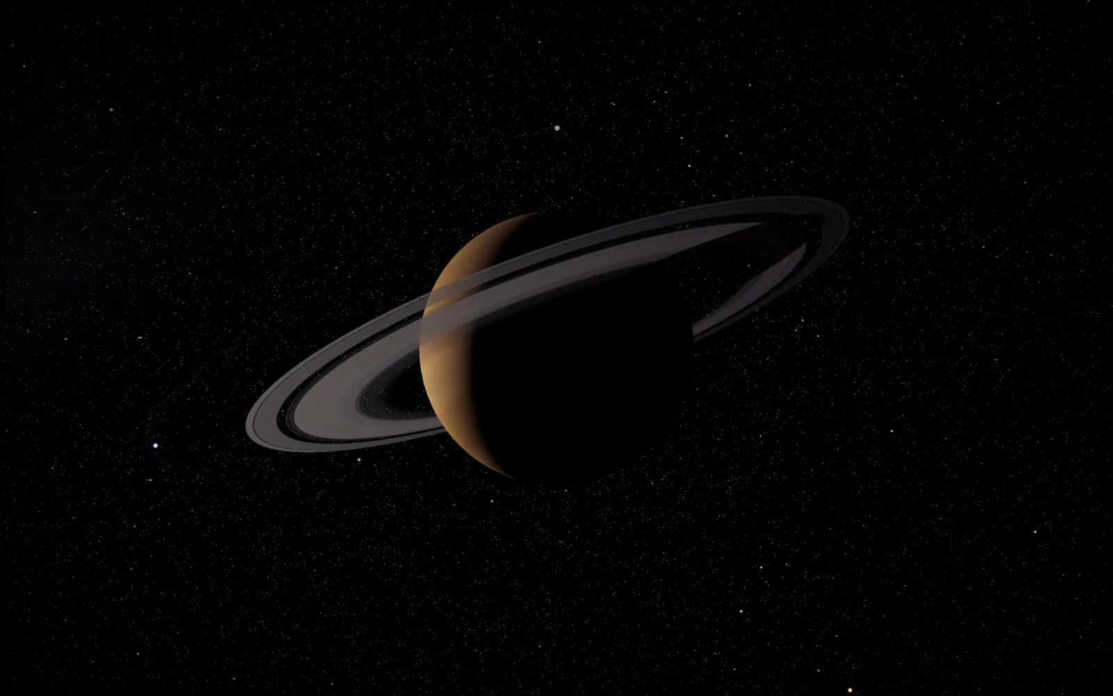 Saturn live wallpaper for Mac: Crescent